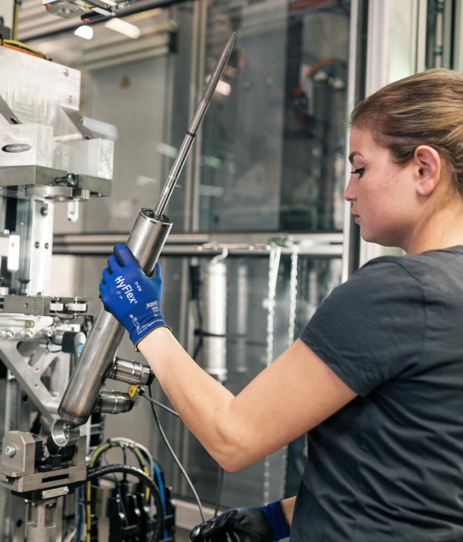 woman wortking in the BILSTEIN Production